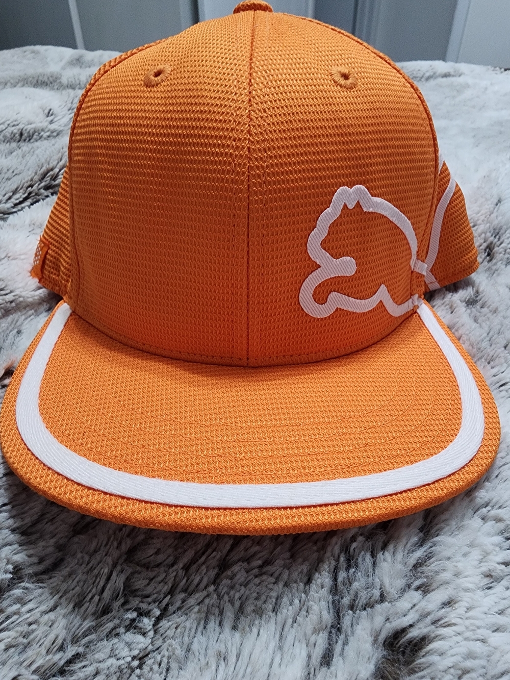 Puma Kids Orange Cap with White Trim